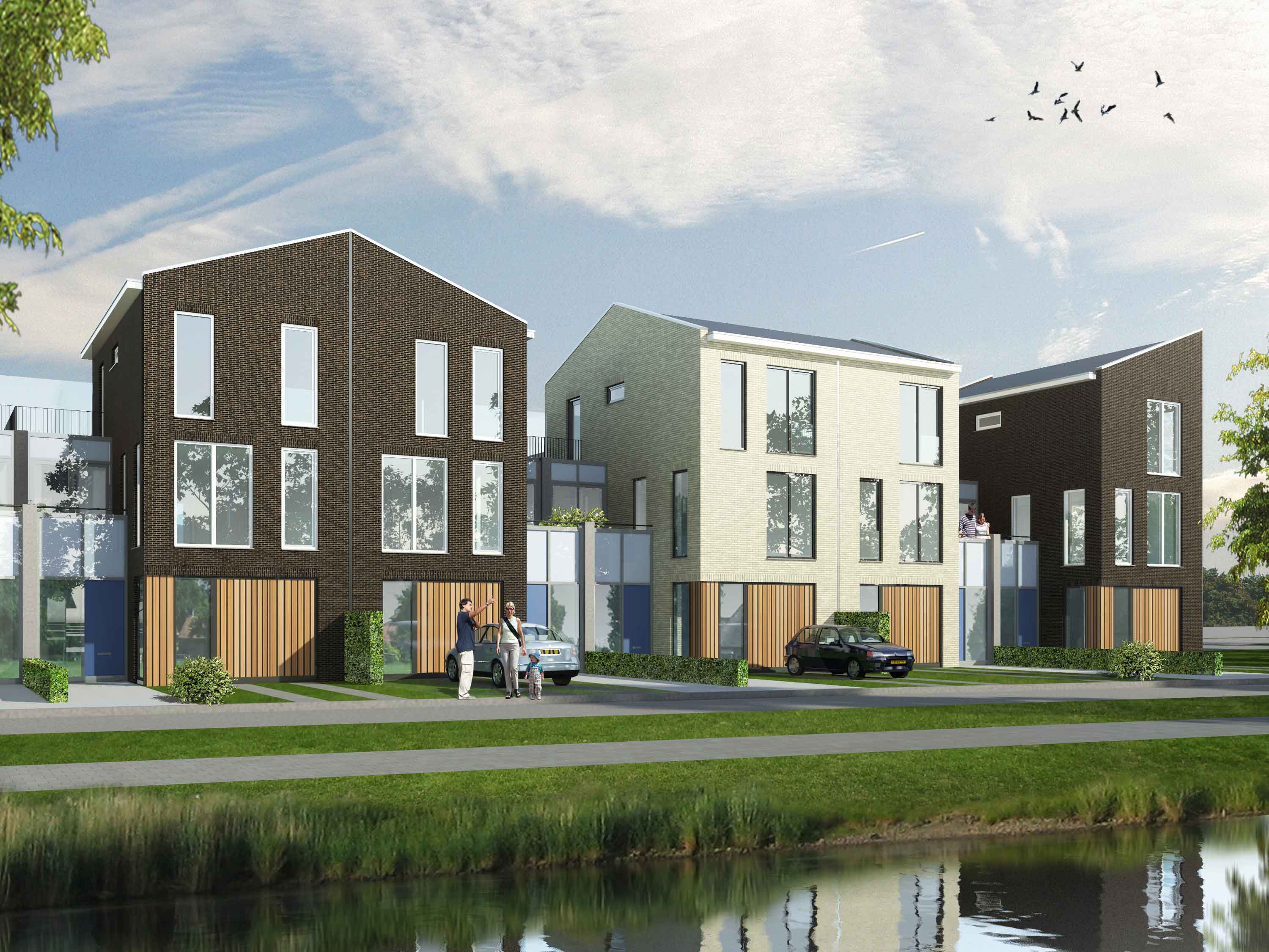13 geschakelde woningen Engelbrechtweg Rotterdam