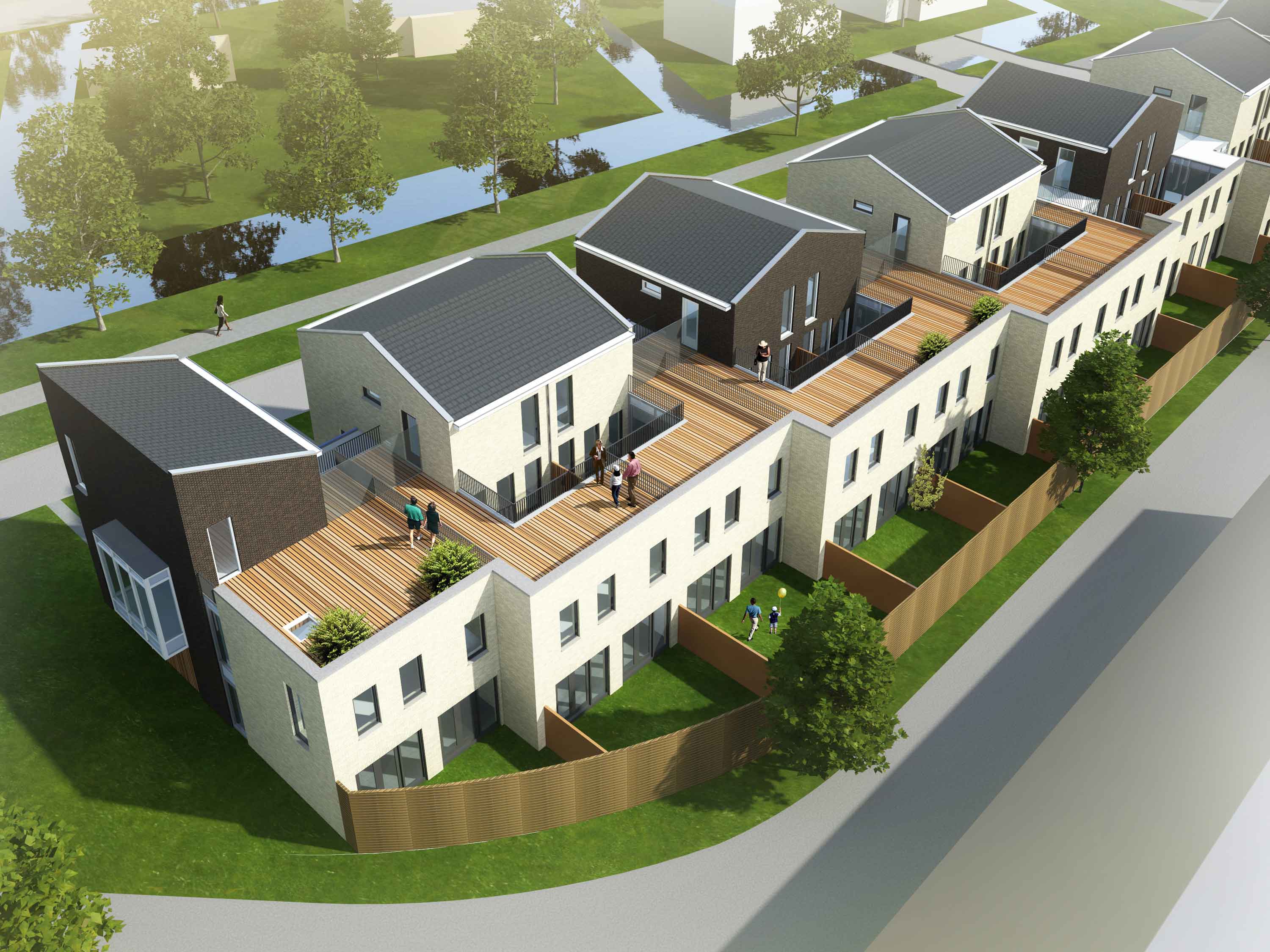 13 geschakelde woningen Engelbrechtweg Rotterdam